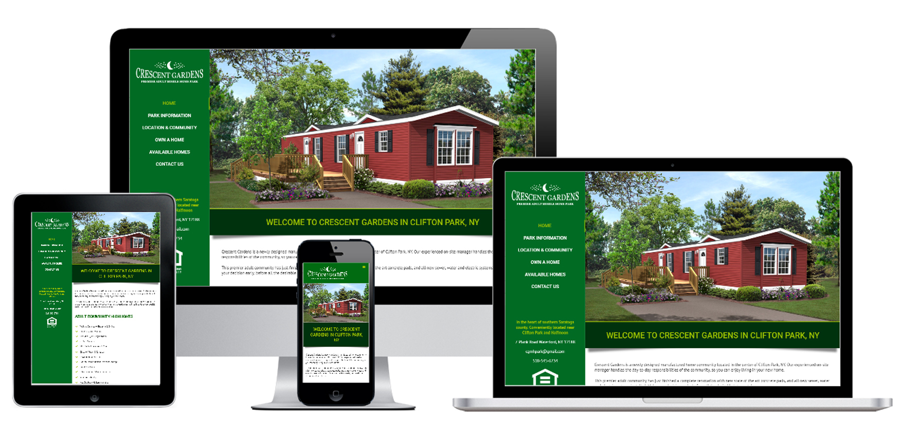 Capital District Digital- Website Design Albany NY- Mobile Homes Crescent Gardens
