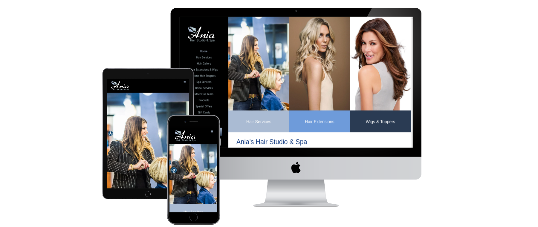 Ania Hair Salon Website Design Albany, NY