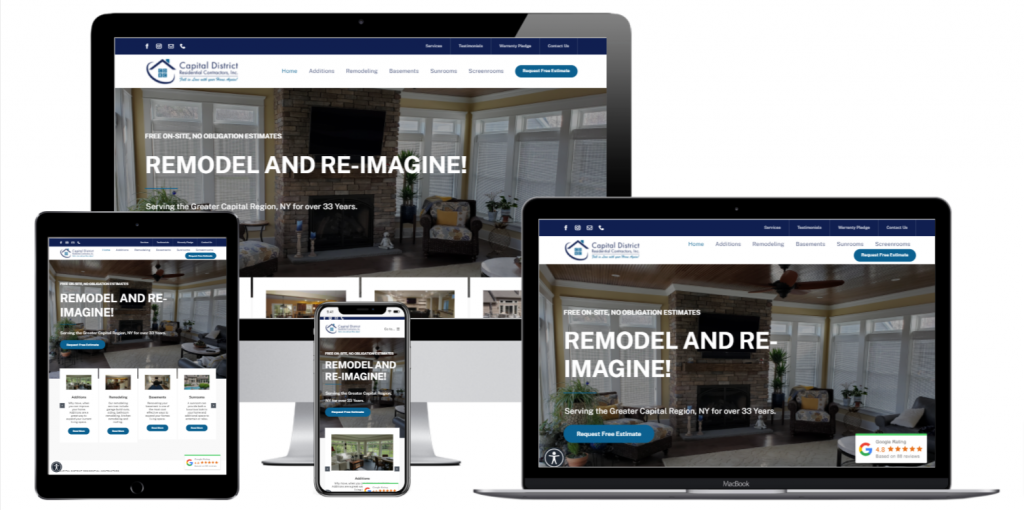 Capital District Residential Contractors Website Design Albany, NY
