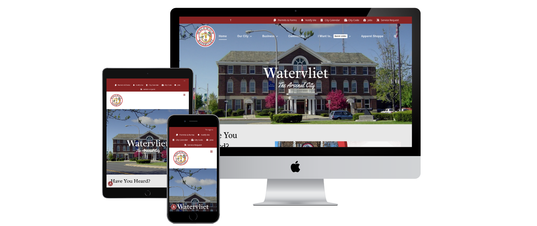 City of Watervliet Website Design Watervliet, NY