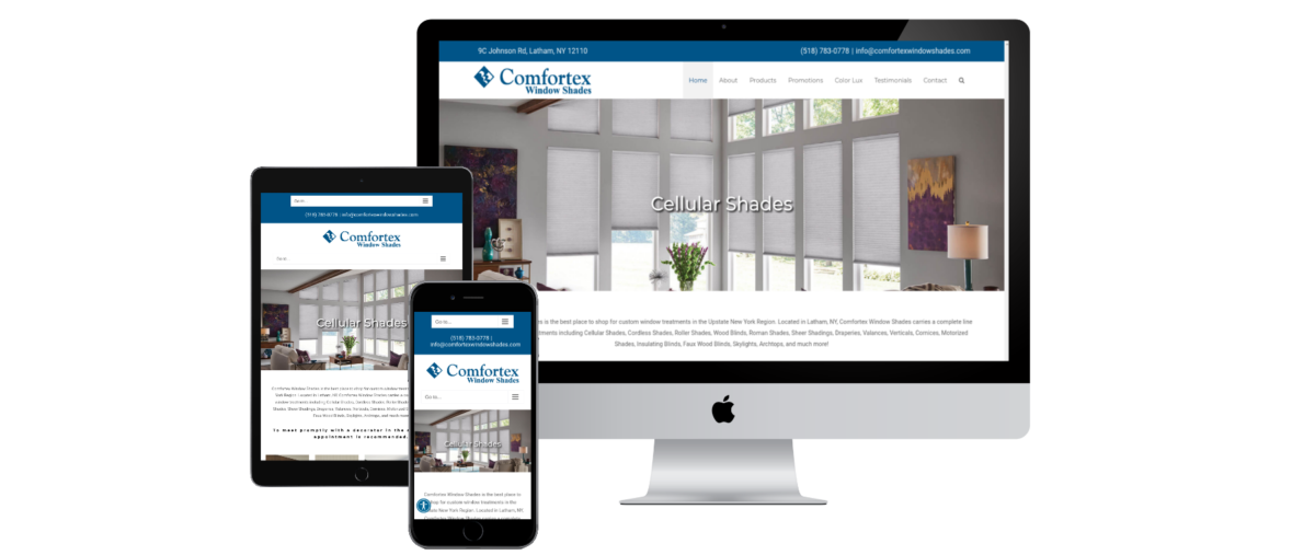 Comfortex Window Shades Website Design Capital District Digital