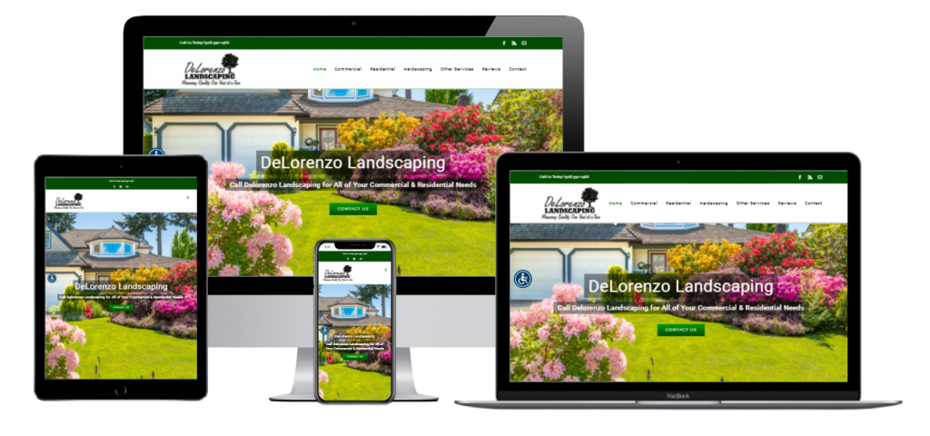 DeLorenzo landscaping company website design Schenectady, NY