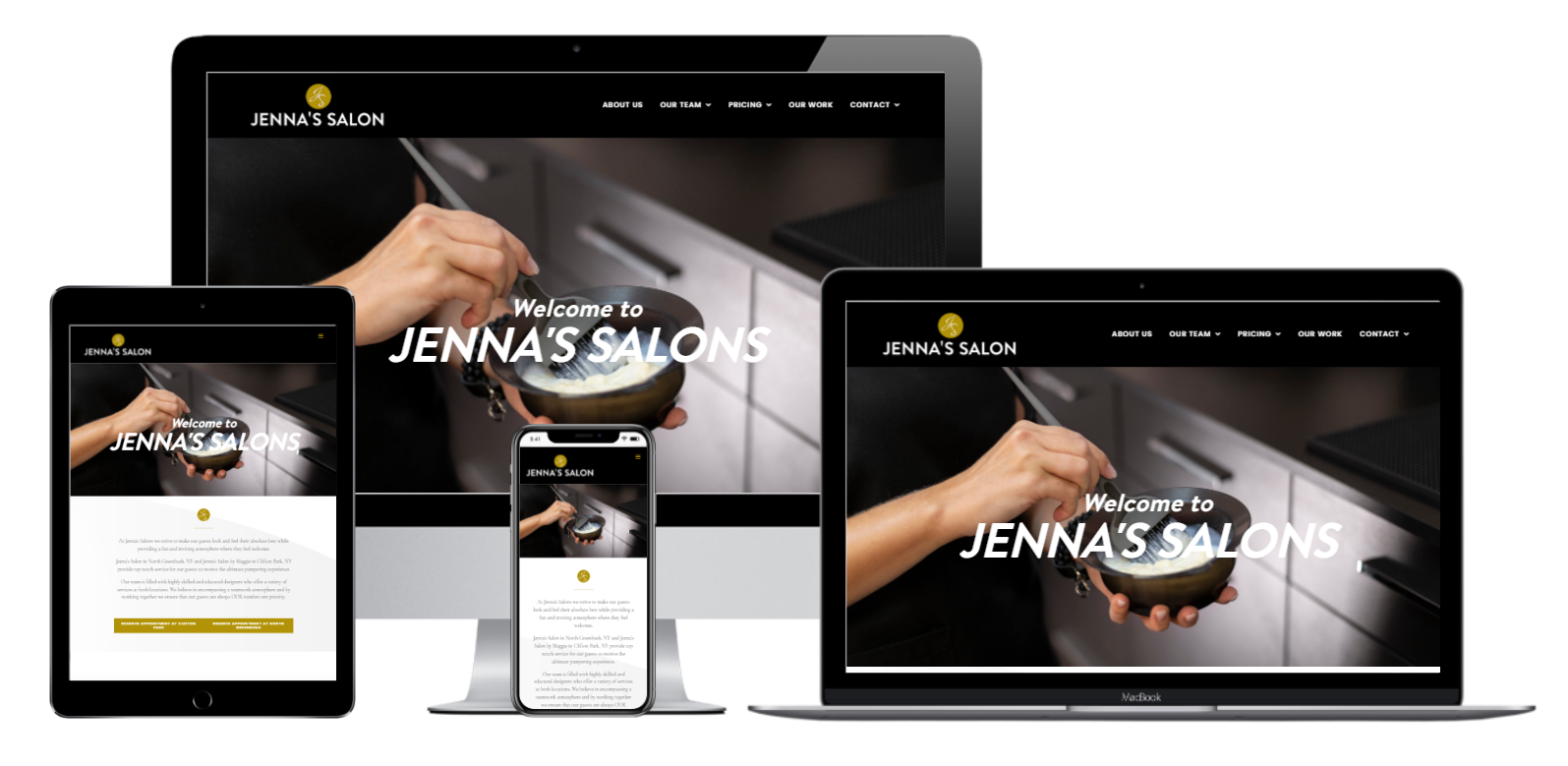 Jenna's Hair Salon Website Design - Capital District Digital Albany, NY