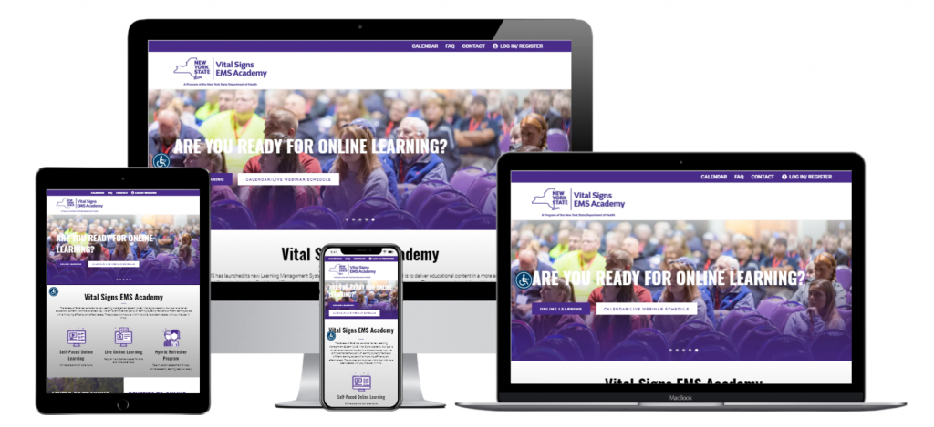 New York State Vital Signs EMS Academy Website Design