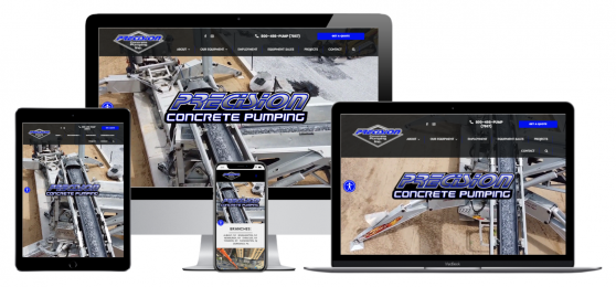 Precision Concrete Pumping Website Design Albany, NY