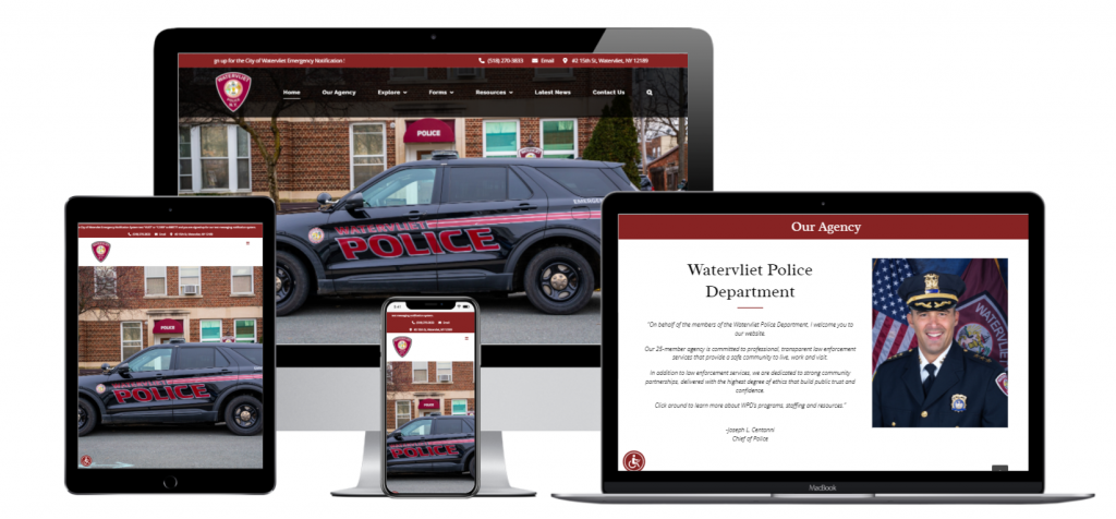The Watervliet Police Department new website design